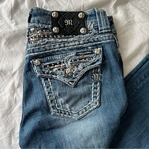 Women's Blue Miss Me Embellished Bootcut Jeans